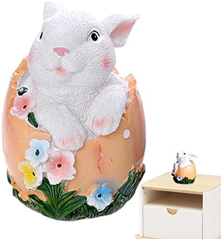 עיצוב ביצת ארנב פסחא - פסלי ארנב של שרף לחג שרף מתנה לפעוטות, בנים, בנות | שולחן שולחן חתיכת חג הפסחא